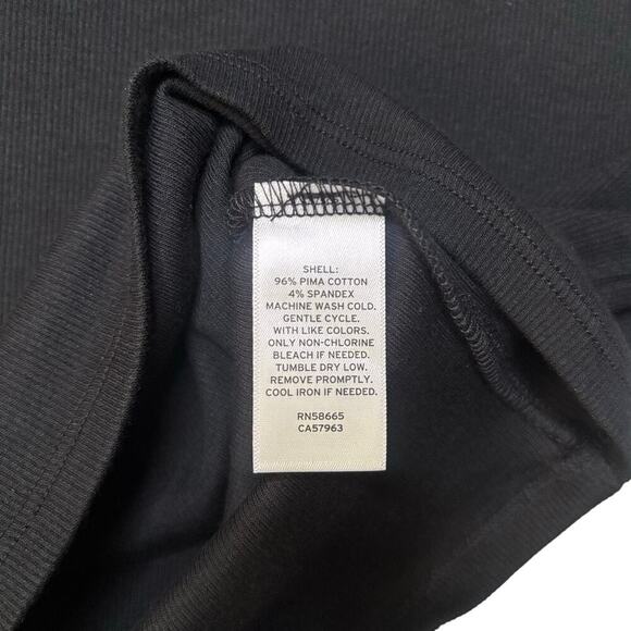 Open Edit Black Ribbed Racerback Tank Top Large Pima Cotton NWT - Picture 4 of 4